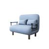 KWOKING Futon Sofa Bed with 2 Pillows & Pillow Back in Linen Blend Folding All-in-one Push-Pull Retractable Sofa Bed for Small Apartment Living Room Household Light Blue Twin XL 47" L x 27" W x 33" H view 1