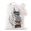 FOTAP Bookworm Merch Handbag Book Tote Bag Literary Gift Books Week-Librarian Gift (Forever T) view 1