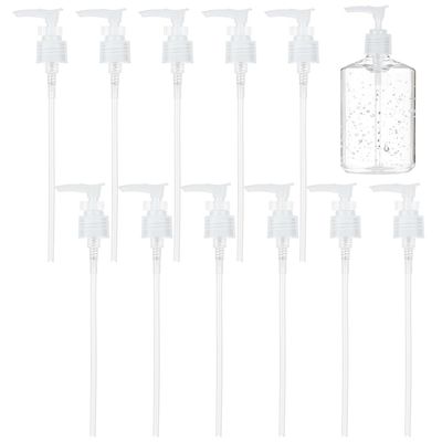 BENECREAT 12 Packs Plastic Replacement Pumps, 24-410 Thread/Neck Locking Clear Dispenser Replacement Pump Lotion Pumps for Soap, Lotion, Shampoo, Kitchen and Bathroom
