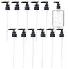 BENECREAT 12 Packs Plastic Replacement Pumps, 24-410 Thread/Neck Locking Black Dispenser Replacement Pump Lotion Pumps for Soap, Lotion, Shampoo, Kitchen and Bathroom view 1