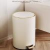 FEELIN Office Trash Can Wastebasket Trash Can Household Stainless Steel Living Room Kitchen Large Capacity Bathroom Foot Pedal with Cover Bathroom Trash Can (Color : A, Size : Small) view 4