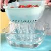 BEIJIALY Kitchen Strainer Colander Bowl Set, Vegetable Draining Basket, Fruit Vegetable Washing Basket, Double Layered Plastic Food Fruit Bowl and Strainer Set for Kitchen view 3