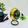 Nautical Replica Hub Retro Battery Operated Table Top Clock, Modern Round Desk Clocks Almost Silent, Easy to Read for Living Room/Home/Kitchen/Bedroom/Office/School Decor (Gold, 7 Inch) view 2