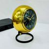 Nautical Replica Hub Retro Battery Operated Table Top Clock, Modern Round Desk Clocks Almost Silent, Easy to Read for Living Room/Home/Kitchen/Bedroom/Office/School Decor (Gold, 7 Inch) view 4