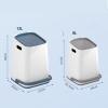 FEELIN Office Trash Can Wastebasket Foot-Operated Trash Can with Lid, Square Living Room, Bedroom, Study, Office, Plastic Bathroom Trash Can (Color : D, Size : Small) view 2