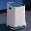 FEELIN Office Trash Can Wastebasket Foot-Operated Trash Can with Lid, Square Living Room, Bedroom, Study, Office, Plastic Bathroom Trash Can (Color : D, Size : Small) view 3
