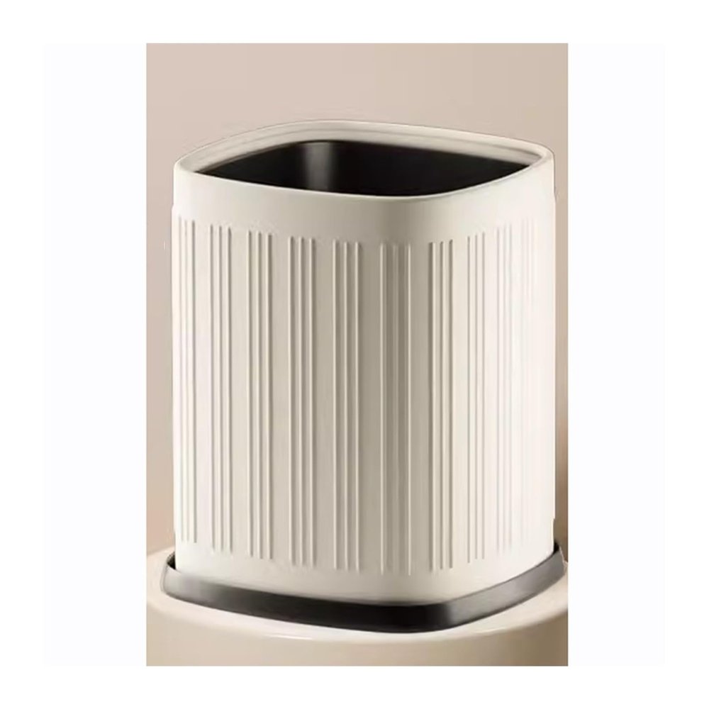 Office Trash Can Wastebasket Trash Can Living Room Kitchen Large Capacity Stainless Steel Lidless Double-layer Waste Paper Basket Waste Paper Basket 8L/12L/15L Bathroom Trash Can ( Color : A , Size :