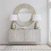 Bassett Mirror Company Cooper Wood Server in Light Gray and Brushed Nickel view 2