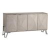 Bassett Mirror Company Cooper Wood Server in Light Gray and Brushed Nickel view 3