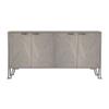 Bassett Mirror Company Cooper Wood Server in Light Gray and Brushed Nickel view 4