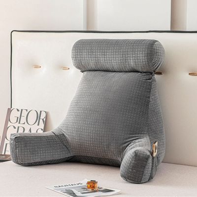 WUHUQN Back Support Reading Pillow for Bed,Lumbar Support Cushion,with Neck/Arm Support,Great for Back Support,Bed,Gaming,Reading,Relaxing Or Watching TV