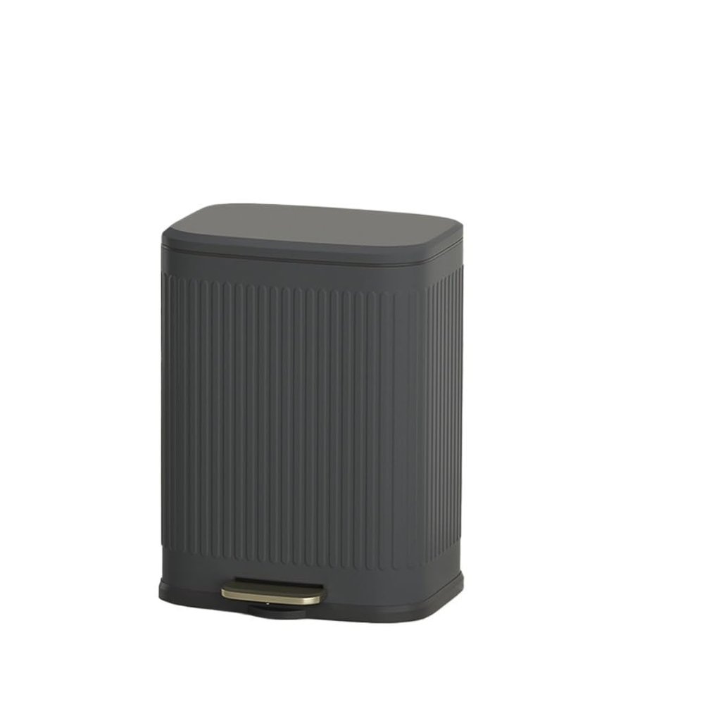 FEELIN Office Trash Can Wastebasket Stainless Steel Trash can for Household Large Size Living Room high-Value Square Trash can with lid and Foot Pedal Bathroom Trash Can (Size : C)