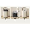 FEELIN Office Trash Can Wastebasket Stainless Steel Trash can for Household Large Size Living Room high-Value Square Trash can with lid and Foot Pedal Bathroom Trash Can (Size : C) view 4