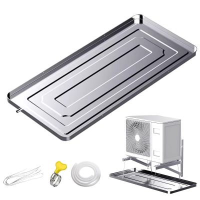 GMBAYUE Stainless Steel Drain Pan for Air Conditioner Outdoor Unit, Air Conditioner Drip Pan with Drain Tubing, Universal Window Air Conditioner Drain Kit (Color : 3P)