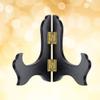 Elegant 4 Inch Ceramic Disc Bracket on Wood Easel Black Frame for Cake Decorations for 10-12cm Items view 2