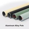 Room Divider Track, Hospital Curtain Aluminum Alloy Curtain Rod European Style Roman Rod Single/Double Rod Wall Mounting Heavy-Duty Thick Curtain Rails Frosted Curtain Rod for Living Room Bedroom ( Co view 3