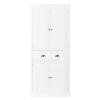 71.65" White Kitchen Pantry Cabinet, Tall Kitchen Cabinet Pantry Cabinet with Doors and Drawer, Freestanding Pantry Kitchen with Adjustable Shelves for Dining Living Room, Pantry Cupboard with Doors view 1