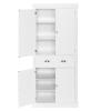 71.65" White Kitchen Pantry Cabinet, Tall Kitchen Cabinet Pantry Cabinet with Doors and Drawer, Freestanding Pantry Kitchen with Adjustable Shelves for Dining Living Room, Pantry Cupboard with Doors view 3