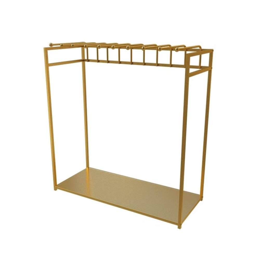 Aimery Commercial Quilt Display Stand Rack, Quilt Stand, Blanket Holder, Quilt Rack Stand, Blanket Ladder,Blanket Stand, for Summer Quilts, Blankets, Towels, Fabrics (Color : Gold, Size : 150cm)