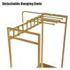 Aimery Commercial Quilt Display Stand Rack, Quilt Stand, Blanket Holder, Quilt Rack Stand, Blanket Ladder,Blanket Stand, for Summer Quilts, Blankets, Towels, Fabrics (Color : Gold, Size : 150cm) view 4