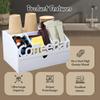 ADDFIT HOUSE Coffee Bar Organizer for Countertop  Wooden Coffee Station with Black Drawer, Tea and K Cup Storage Condiment Rack, Coffee Pod Holder for Home and Office Organization (Drawer - White) view 3