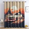 HomeLoft Basics Cool Cports Car Curtains, Sunset Blackout Curtains for Bedroom, Thermal Insulated Room Darkening Grommet Drapes for Living Room, Window Treatments, 108 Inch Curtains 2 Panel Set - KQY368 view 1
