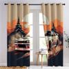 HomeLoft Basics Cool Cports Car Curtains, Sunset Blackout Curtains for Bedroom, Thermal Insulated Room Darkening Grommet Drapes for Living Room, Window Treatments, 108 Inch Curtains 2 Panel Set - KQY368 view 3