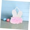 Ciieeo Bunny Ear Flower Basket for Flower Girls Lightweight Easter Candy Basket with Convenient Handle for Weddings Celebrations and Petal Scattering Adorable Ear Design view 4