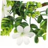 Ciieeo 2pcs Faux Flower Candle Rings Greenery Wreaths for Table Decor Reusable Candle Garland for Dinner Parties Christmas Holiday Decorations view 3