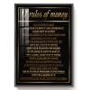17 Rules Of Money Motivational Wall Art Canvas Print Office Decor Financial Investment, Finance Invest Sign, Entrepreneur Millionaire Inspirational Quote, Passive Income Motivation Metal Black 12x16in view 2