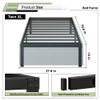 EMODA 14 Inch Twin XL Bed Frames with Cover, Heavy Duty XL Twin Metal Platform Bed Frame No Box Spring Needed, Noise Free, Easy Assembly view 2