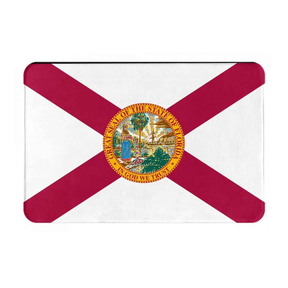 NUSDB Florida State Flag Indoor Doormat, Door Entrance Rug Bathroom Bath Mats 24" X 16"