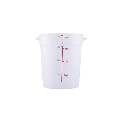 CAC China FS2P-4T Transparent Round Food Storage Container 4 Qt.