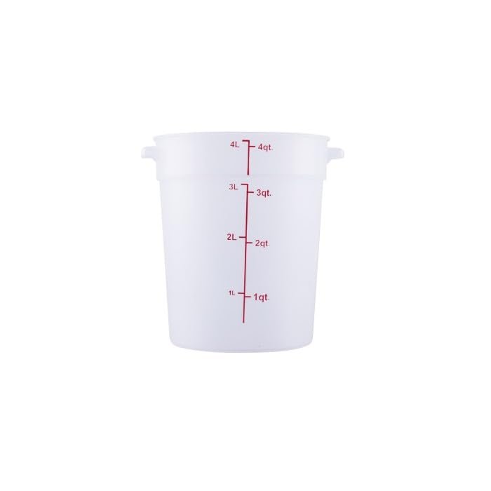 CAC China FS2P-4T Transparent Round Food Storage Container 4 Qt.