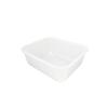 CAC China BTBX-W Plastic Food Storage Box 14-1/2" x 12-1/2" x 5-1/2" H view 1