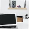 WOFASHPURET Wooden Floating Shelf Wall Bracket Partition Floating Book Shelves for Bathroom Corner view 2