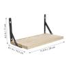 WOFASHPURET Wooden Floating Shelf Wall Bracket Partition Floating Book Shelves for Bathroom Corner view 3
