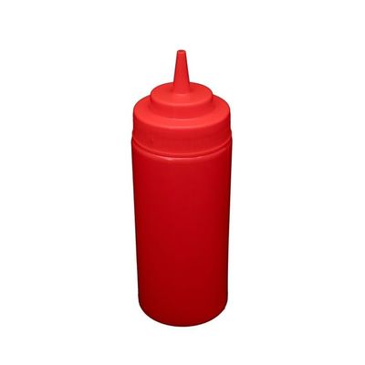 CAC China Squeeze Bottle Wide-Mouth Red 16oz