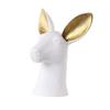 PRETYZOOM Head Ceramics Vase Golden Horn Deer Head Decorative Flower Pot for Home and Office Stylish White Succulent Planter Premium Quality Ceramic Art Decoration view 1