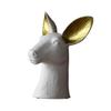 PRETYZOOM Head Ceramics Vase Golden Horn Deer Head Decorative Flower Pot for Home and Office Stylish White Succulent Planter Premium Quality Ceramic Art Decoration view 3