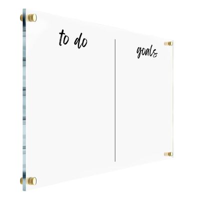 Acrylic Wall Calendar and to Do Goals - Personalized Calendar 2026, Horizontal Wall Board, Monthly and Weekly Planner, Housewarming Gift, Goals, to Do (36x24 (Large))
