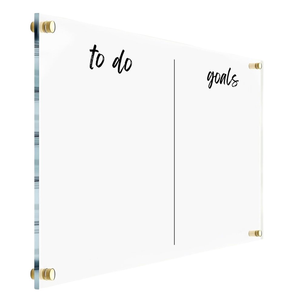 Acrylic Wall Calendar and to Do Goals - Personalized Calendar 2026, Horizontal Wall Board, Monthly and Weekly Planner, Housewarming Gift, Goals, to Do (36x24 (Large))