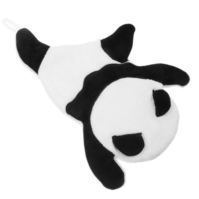 Ciieeo Cute Panda Hand Towel Coral Fleece Quick-Drying Hanging Design for Kitchen and Bathroom Use Multipurpose Absorbent Towel for Home Decor and Everyday Cleaning