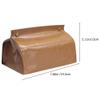 GLEAVI Tissue Box Covering, Tissue Box Cover Leather Rectangle Holder for Home Dorm(Brown) view 2