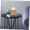 Ciieeo Rattan Tissue Box for Bathroom Vanity Vintage Square Napkin Holder for Living Room and Dining Table Compact Design for Easy Tissue Access and Organization view 2