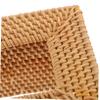 Ciieeo Rattan Tissue Box for Bathroom Vanity Vintage Square Napkin Holder for Living Room and Dining Table Compact Design for Easy Tissue Access and Organization view 3