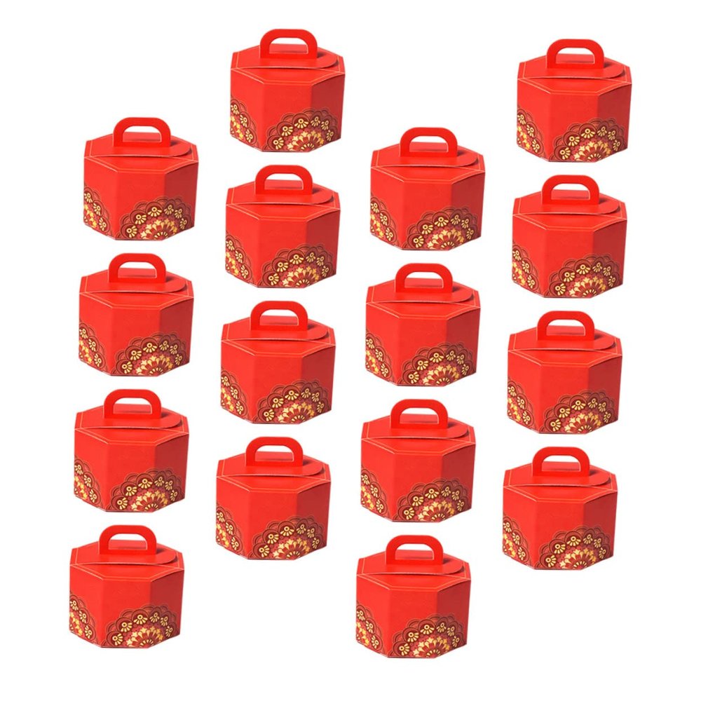 Beaupretty 50pcs Chinese Style Wedding Favor Candy Box Treat Boxes for Weddings Birthdays and Festivals Attractive Design for Storage