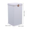 Amosfun Tea Canister Metal Airtight Tinplate Storage Jar with Lid and Buckle Lock 7.5X4X4 Inches Portable Loose Leaf Tea Container for Kitchen Organization view 2