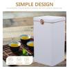Amosfun Tea Canister Metal Airtight Tinplate Storage Jar with Lid and Buckle Lock 7.5X4X4 Inches Portable Loose Leaf Tea Container for Kitchen Organization view 3