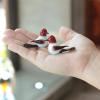 Ca D Oro Murano Style Pair of White Glass Bird Figurines Collectible Hand Blown Animal Sculpture for Room Decoration, Tabletop and Centerpiece view 4